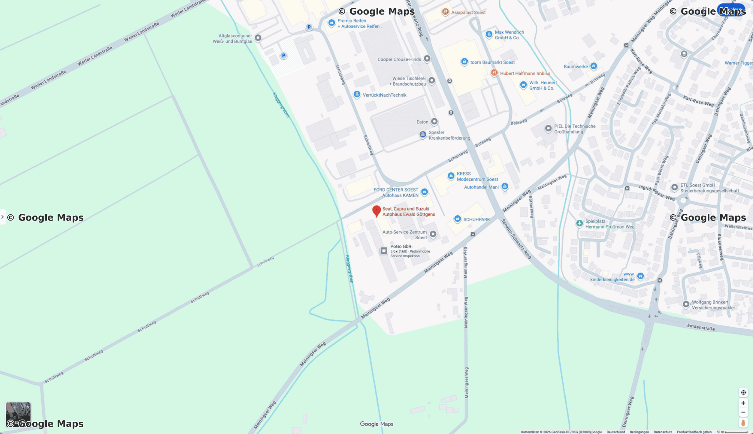 Standortkarte Göttgens Cupra